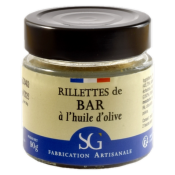 RILLETTES DE BAR À L'HUILE D'OLIVE  90g