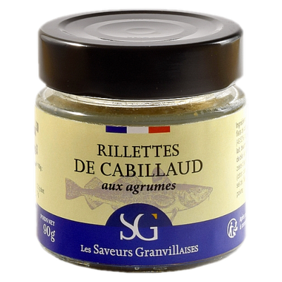 RILLETTES DE CABILLAUD AUX AGRUMES  90g