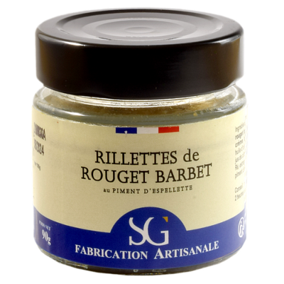 RILLETTES DE ROUGET BARBET AU PIMENT D'ESPELETTE 90g