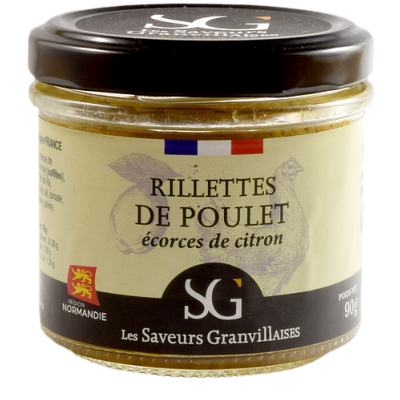 RILLETTES DE POULET AUX ÉCORCES DE CITRON 90g