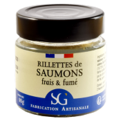 RILLETTES DE SAUMONS FRAIS ET FUMS  L'ANETH 90g