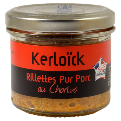 RILLETTES PUR PORC AU CHORIZO 90g